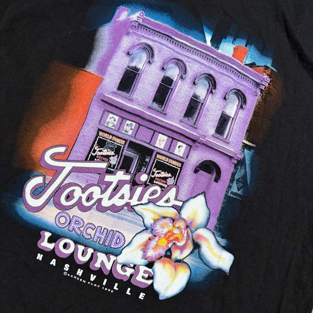 Vintage 1995 World Famous Tootsies Orchid Lounge Nashville Graphic T-Shirt - Picture 8 of 8